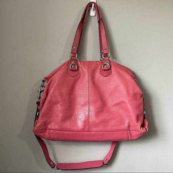 🌸🌺 Coach Ashley Pink Leather Purse Carryall Handbag Shoulder Bag 🌸 🌺 - Picture 7 of 13